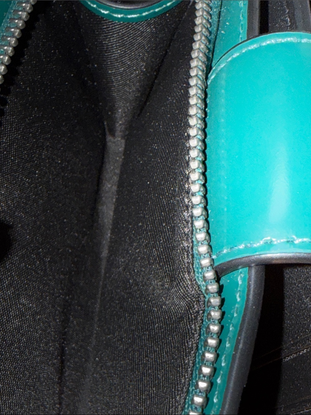 COACH Teal Corner Zip Compact Leather Snap Wallet - Picture 8 of 12